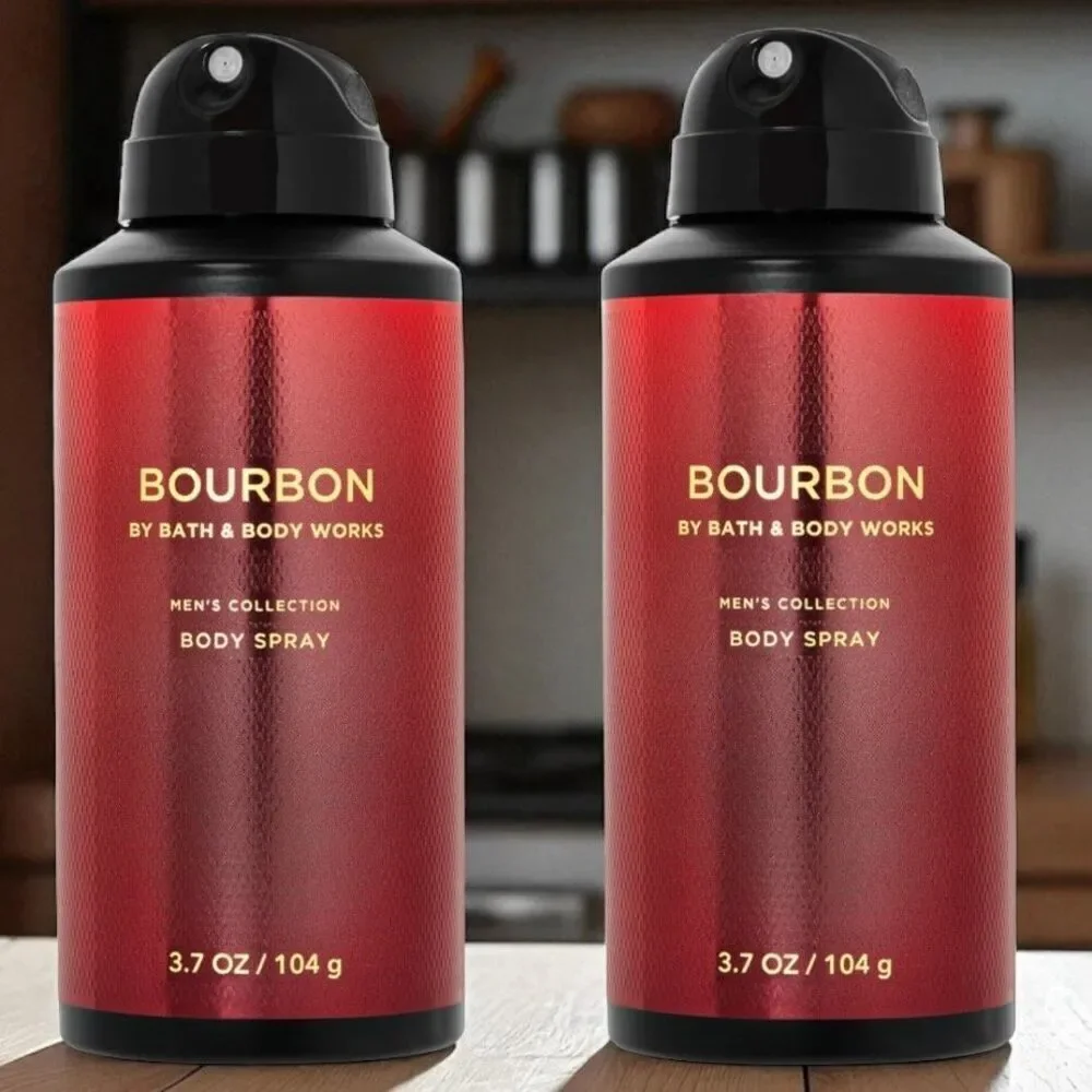 Bath & Body Works Lot of 2 Bourbon Men’s Collection Pepper Amber Oak Body Spray